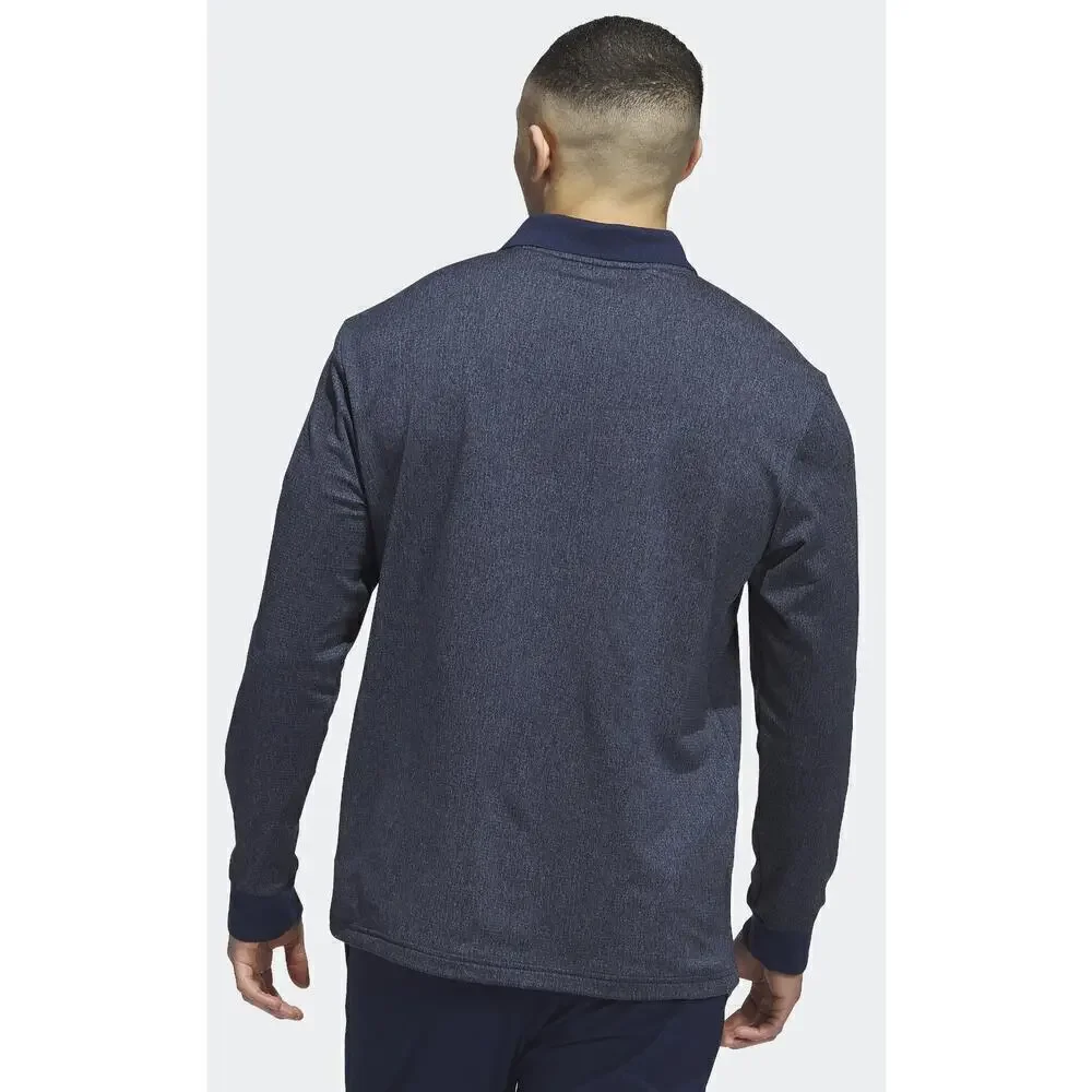 Adidas Golf Long Sleeve Polo Navy Blue Medium NWT